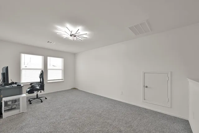 a view of a livingroom with a window