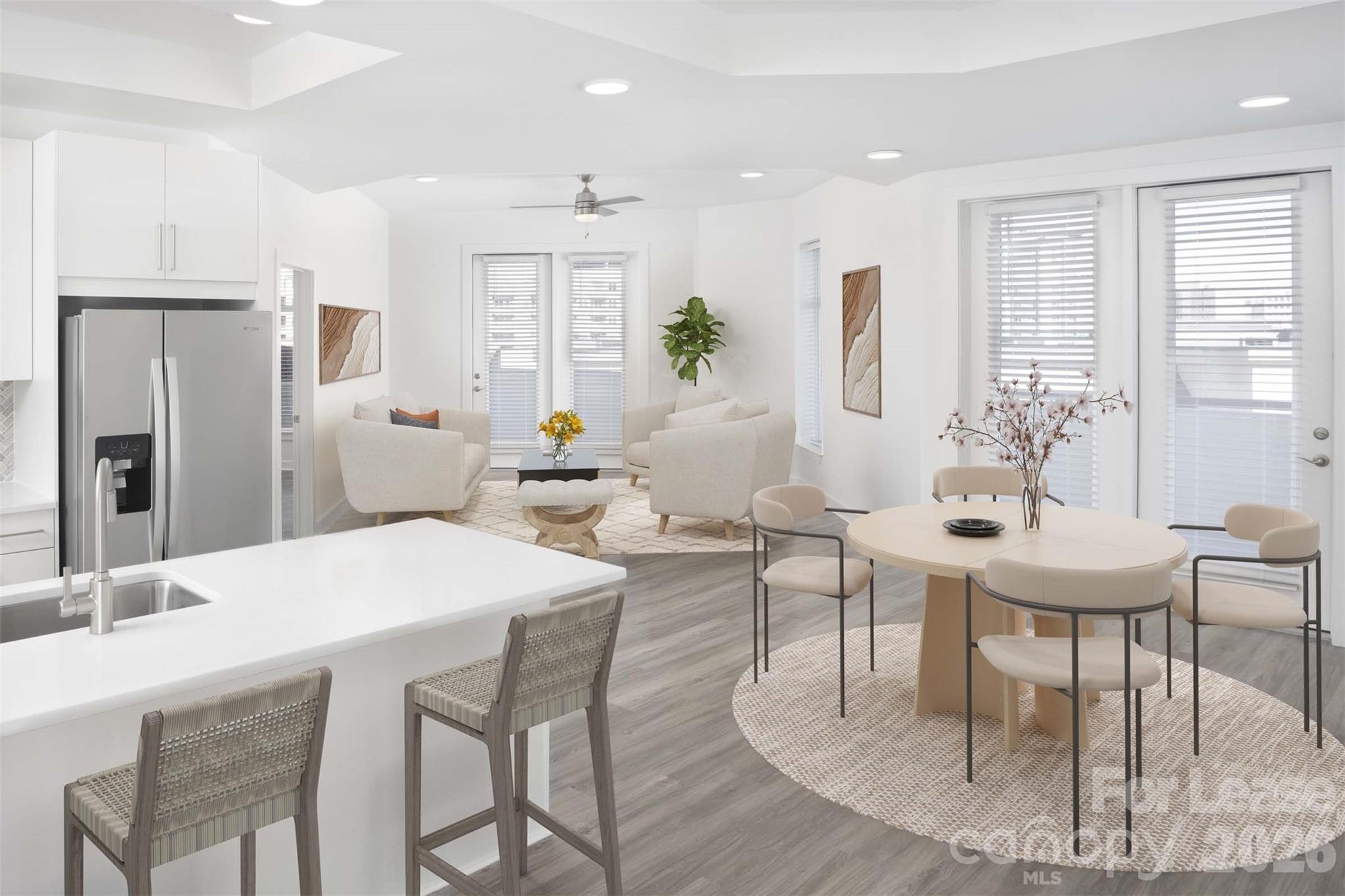 909 Camden Grandview Road, Unit B6A Charlotte, NC 28202 - Photo 13 of 23 a view of a dining room with furniture