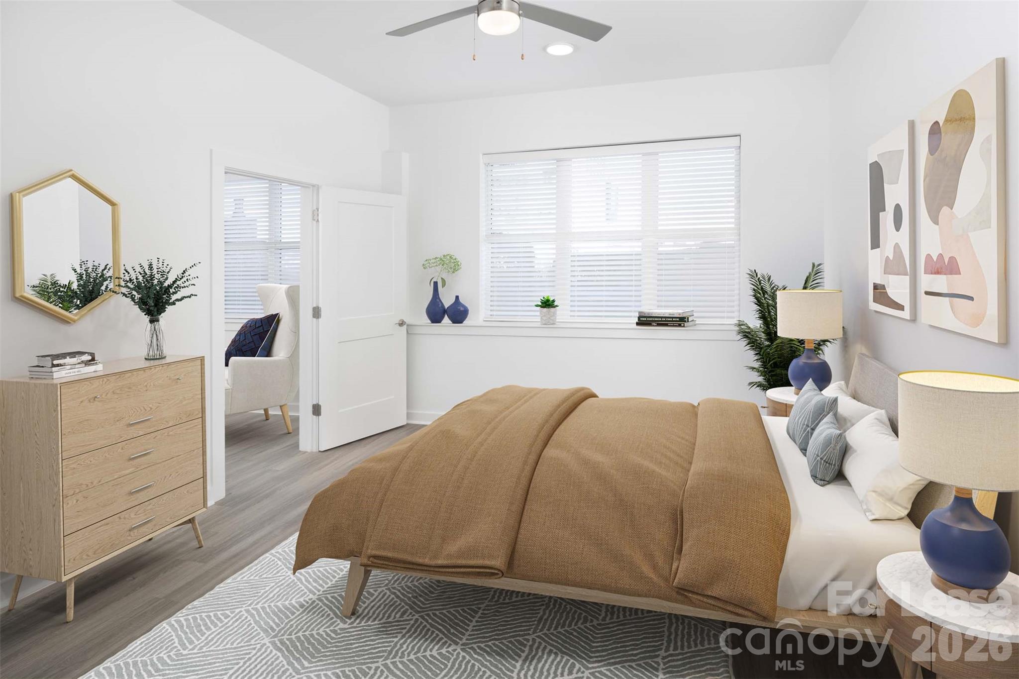 909 Camden Grandview Road, Unit B6A Charlotte, NC 28202 - Photo 15 of 23 a bedroom with a bed and a window