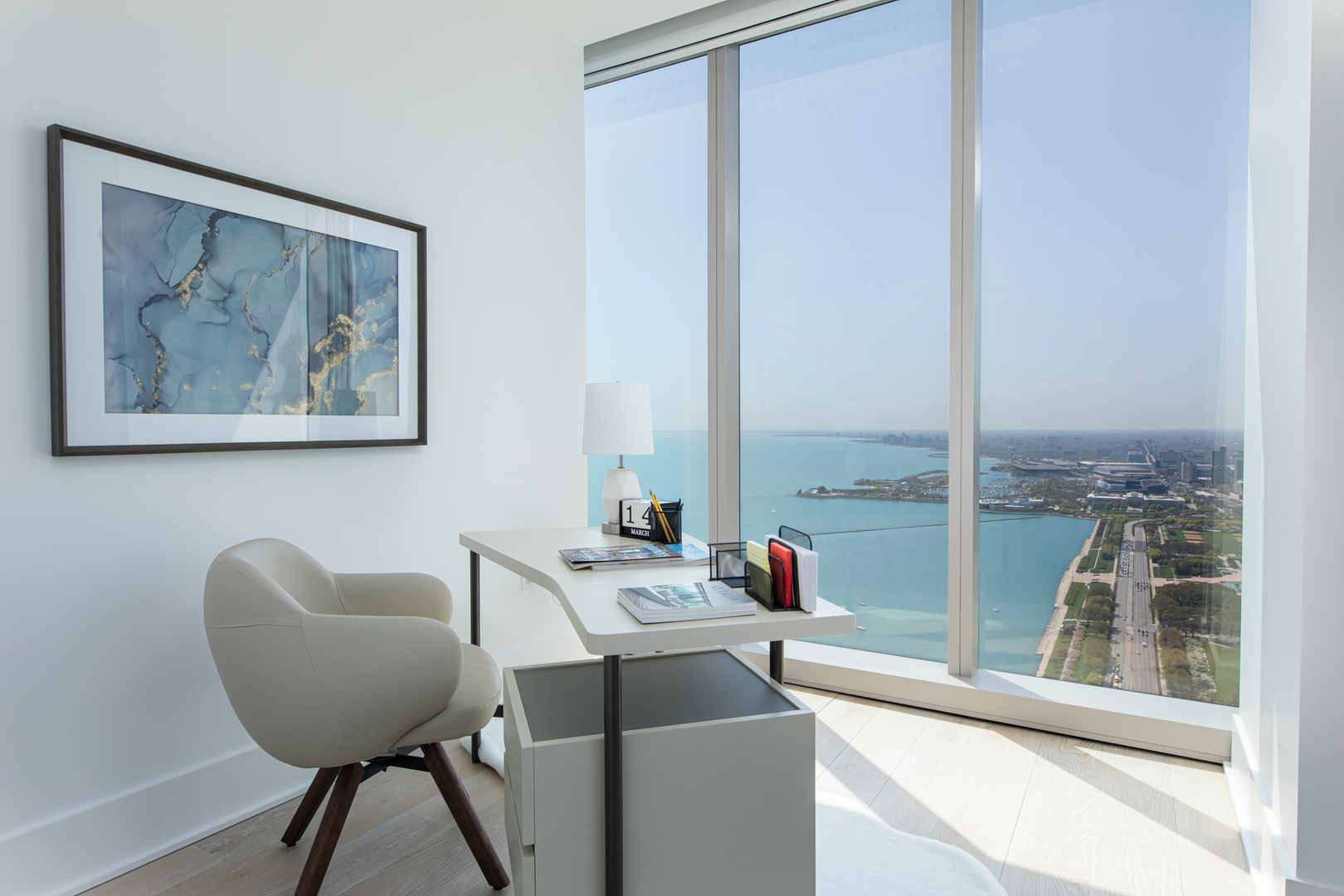 363 East Wacker Drive, Unit 6603 Chicago, IL 60601 - Photo 8 of 21 a view of a dining room with furniture and a large window