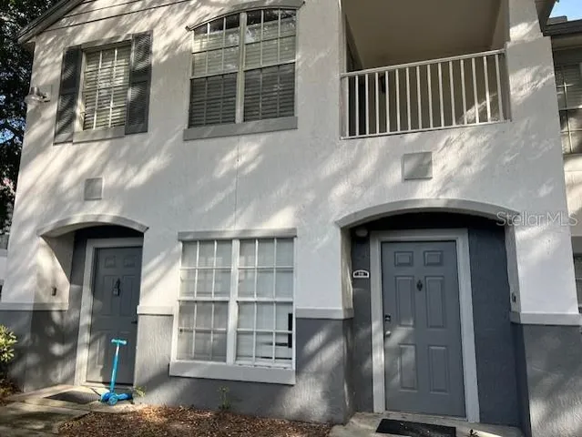 a front view of a building