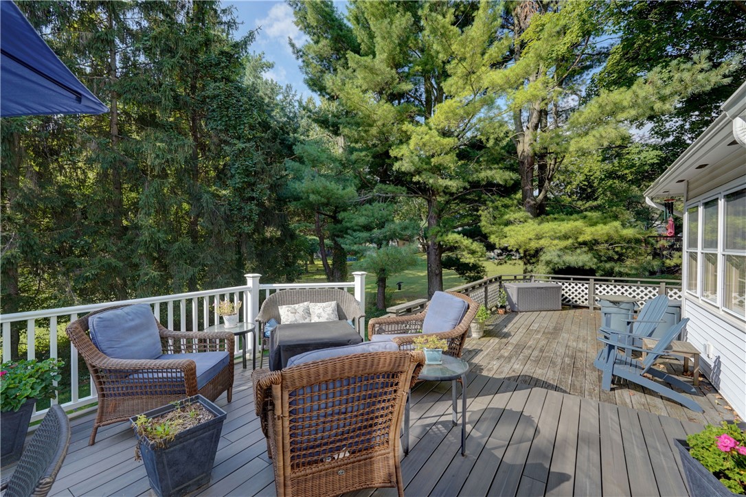 5 Hadley Drive Perinton, NY 14450 - Photo 38 of 50 Expansive and private rear deck with transition fr