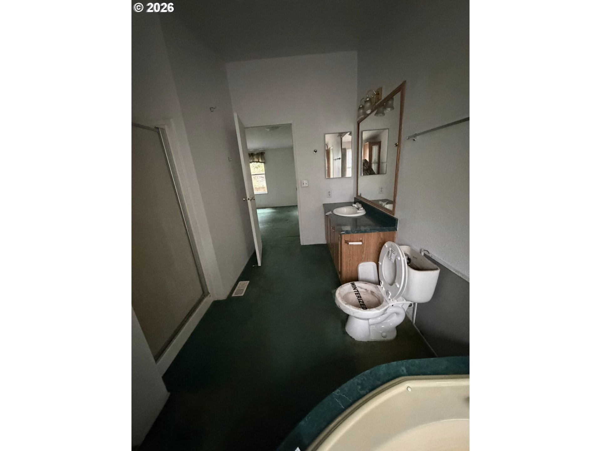 61528 Edwards Mill Road Coos Bay, OR 97420 - Photo 9 of 20 a bathroom with a sink and a mirror