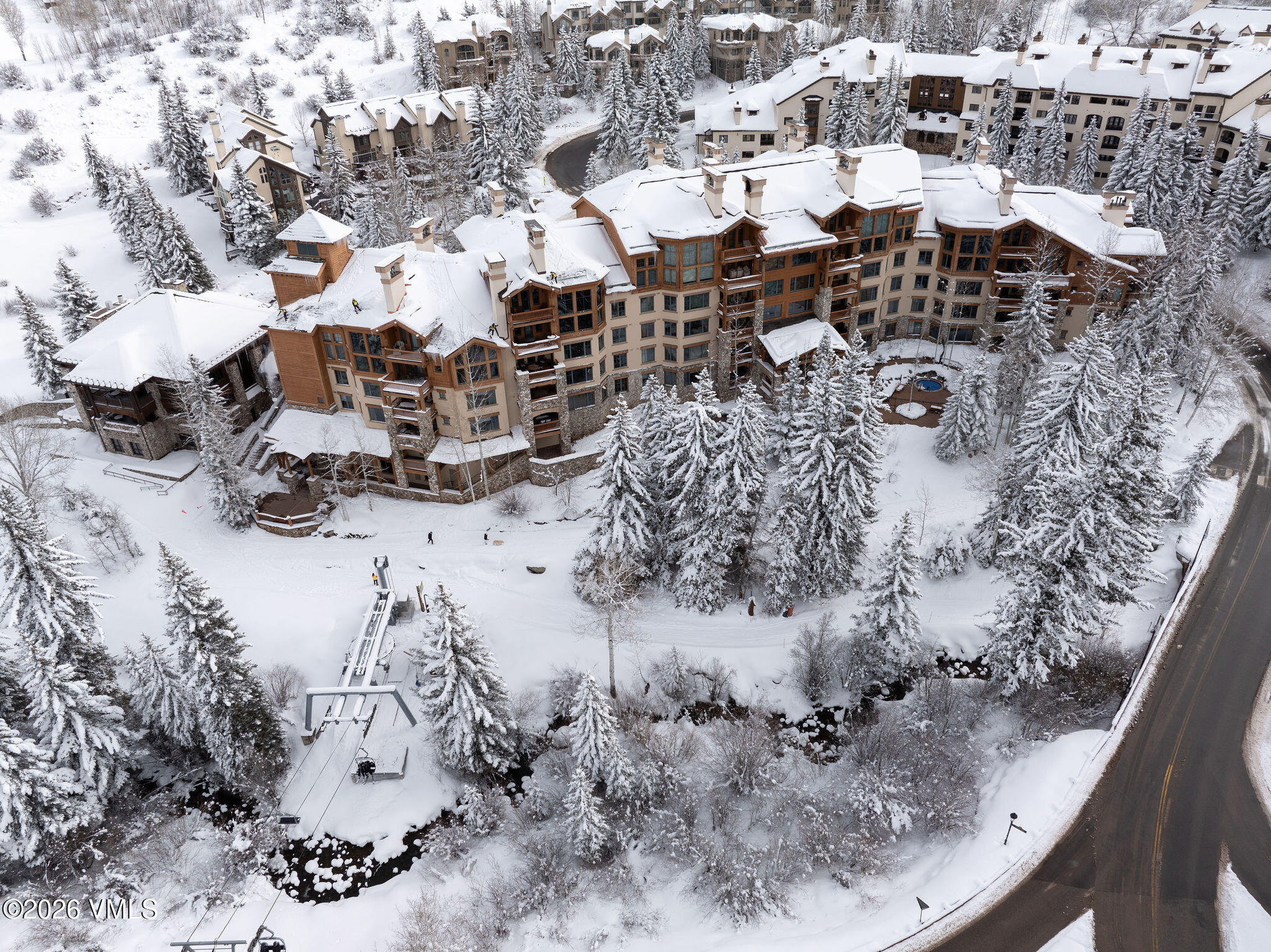 51 Offerson Road, Unit 111 Beaver Creek, CO 81620 - Photo 22 of 26 Elkhorn Aerial Winter