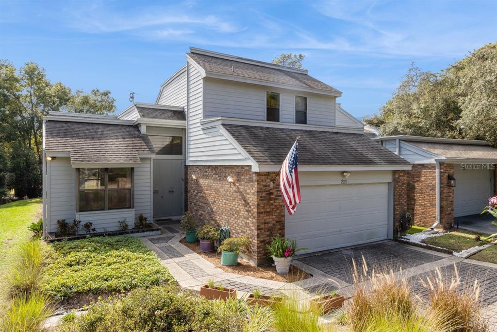 a view of a house with a patio