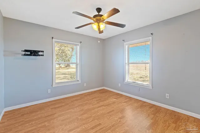 an empty room with window