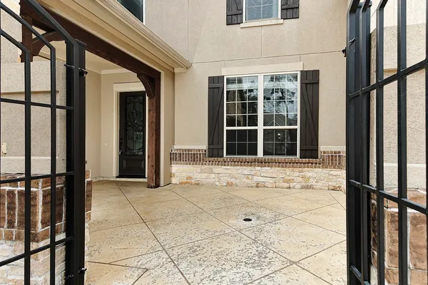 a view of front door