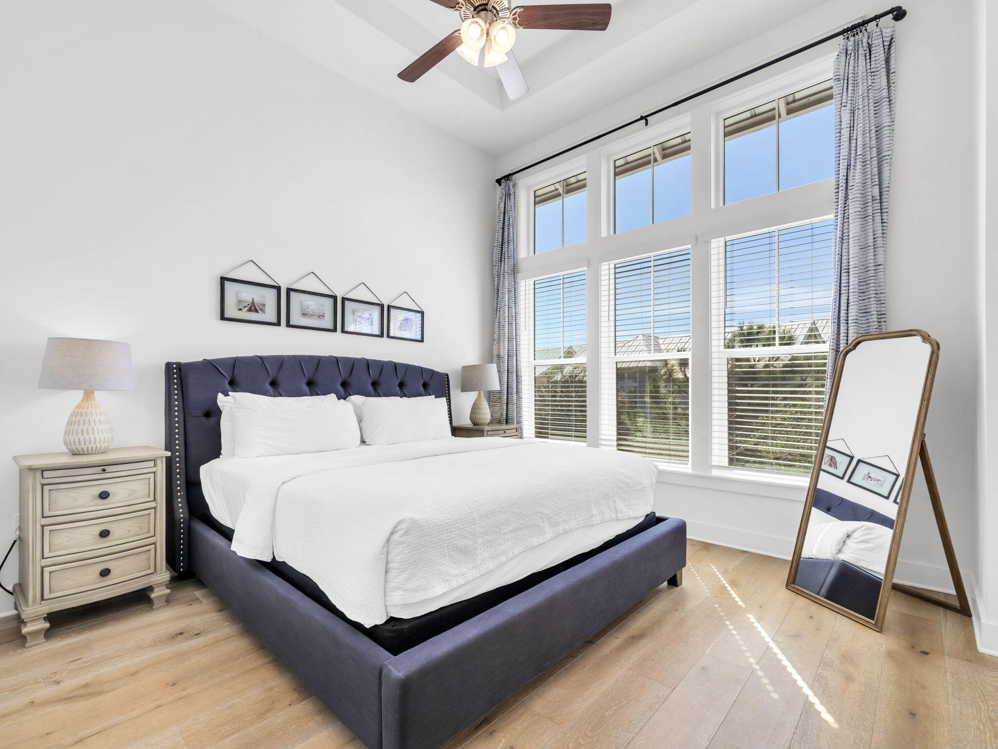 282 Milestone Dr Inlet Beach, Unit B Inlet Beach, FL 32461 - Photo 28 of 42 a large bed sitting in a bedroom next to a window