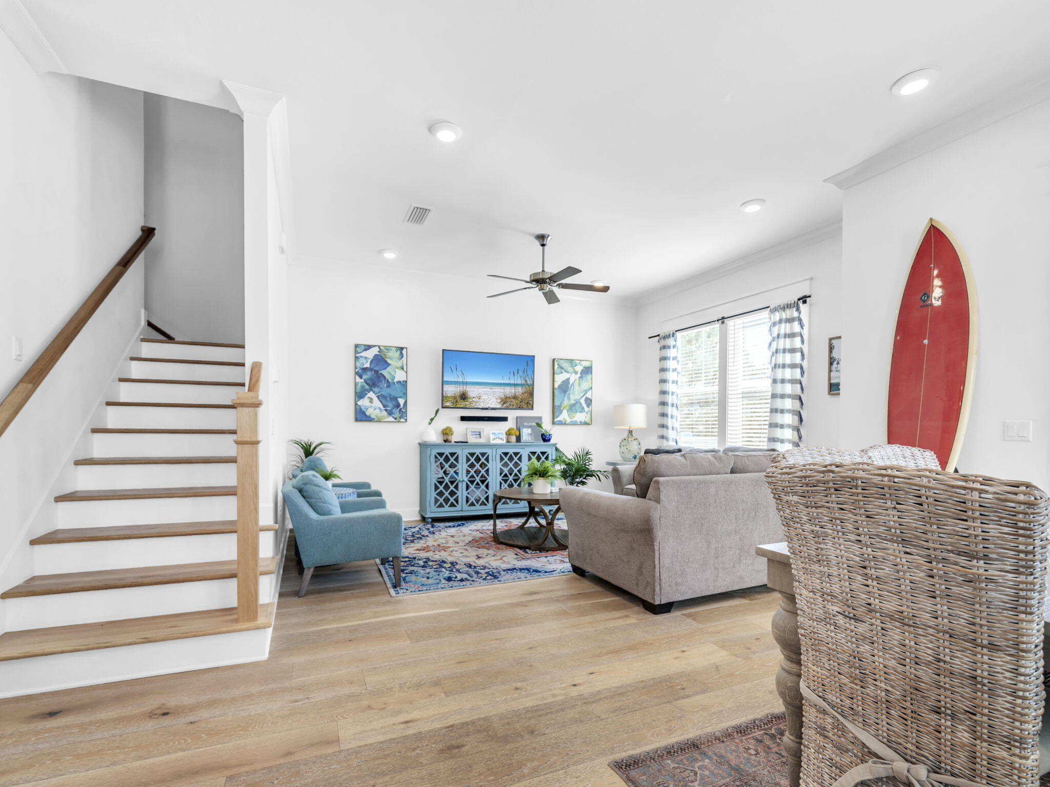 282 Milestone Dr Inlet Beach, Unit B Inlet Beach, FL 32461 - Photo 3 of 42 a living room with furniture and a large window