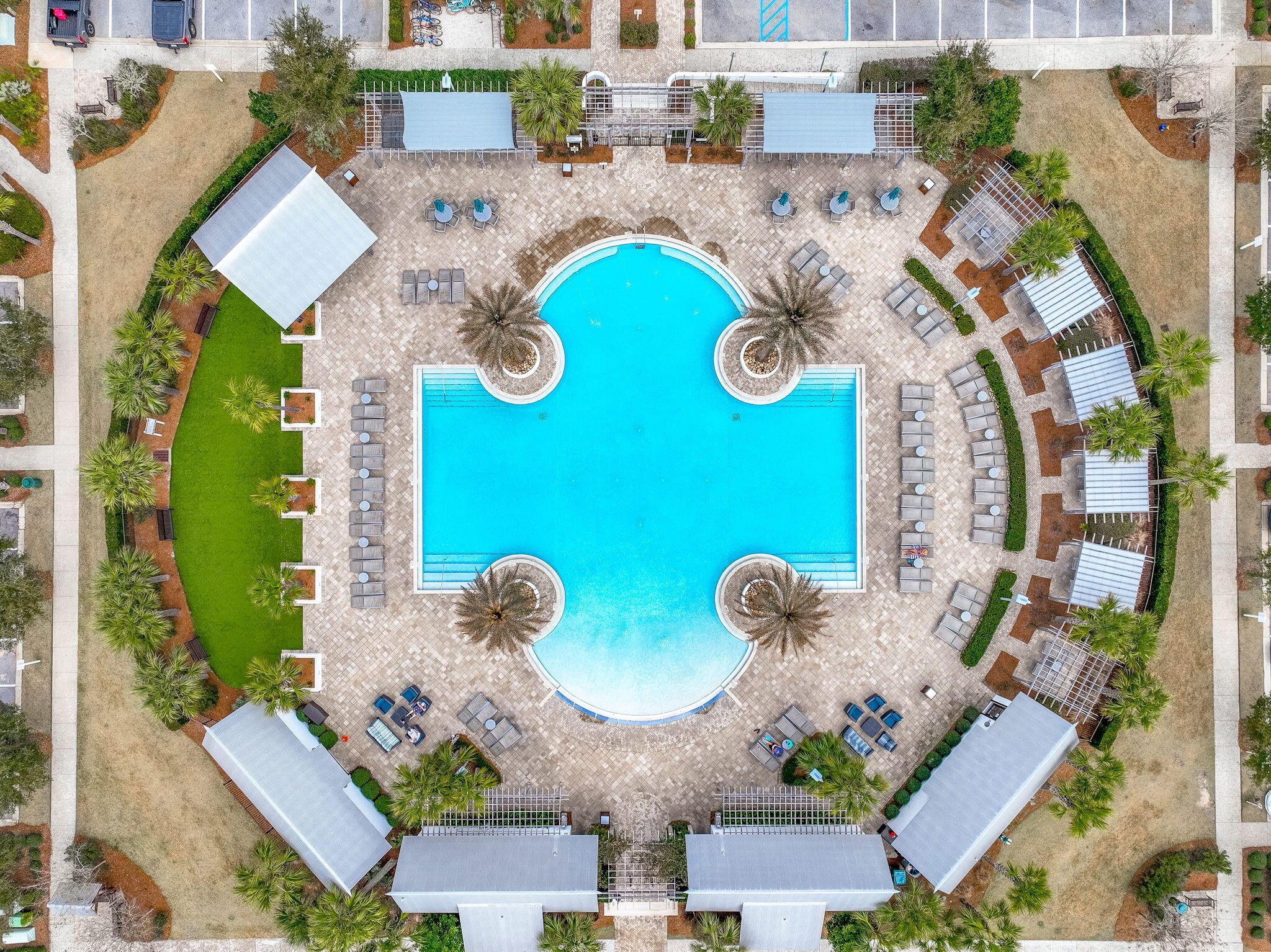 282 Milestone Dr Inlet Beach, Unit B Inlet Beach, FL 32461 - Photo 34 of 42 an aerial view of multiple house with yard