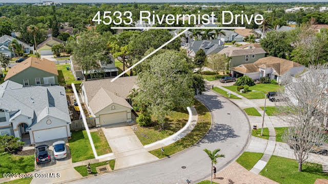 an aerial view of multiple house