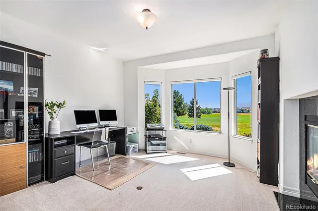 a view of a livingroom with a flat screen tv