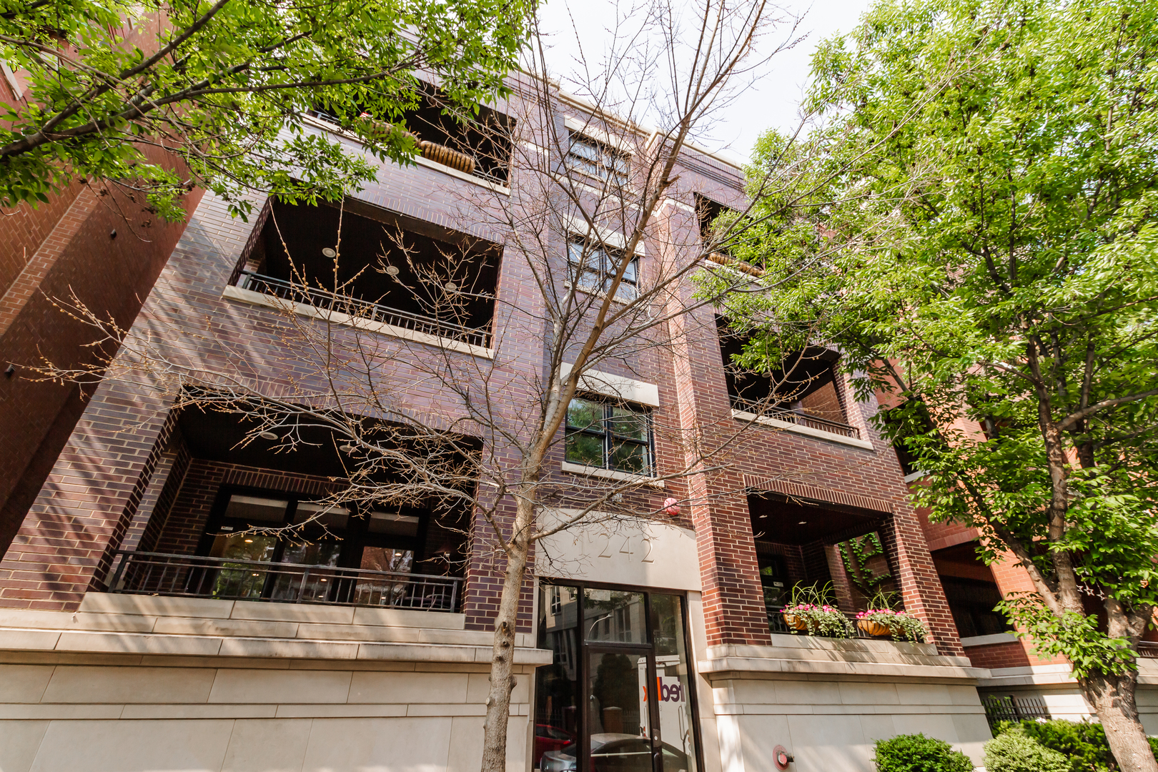 a view of a building with street