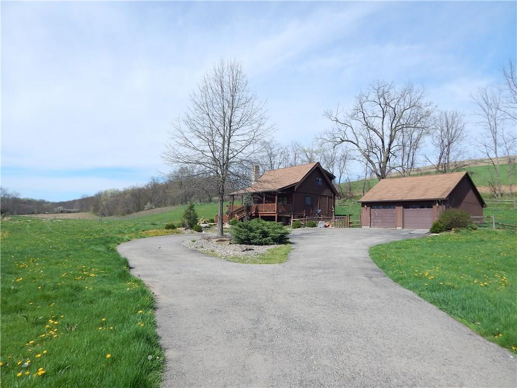 350 Plum Run Road Canonsburg, PA 15317 - Photo 19 of 20 View of the log cabin from the circular driveway for easy turn around.