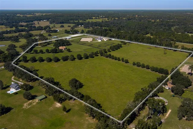 an aerial view of swimming pool