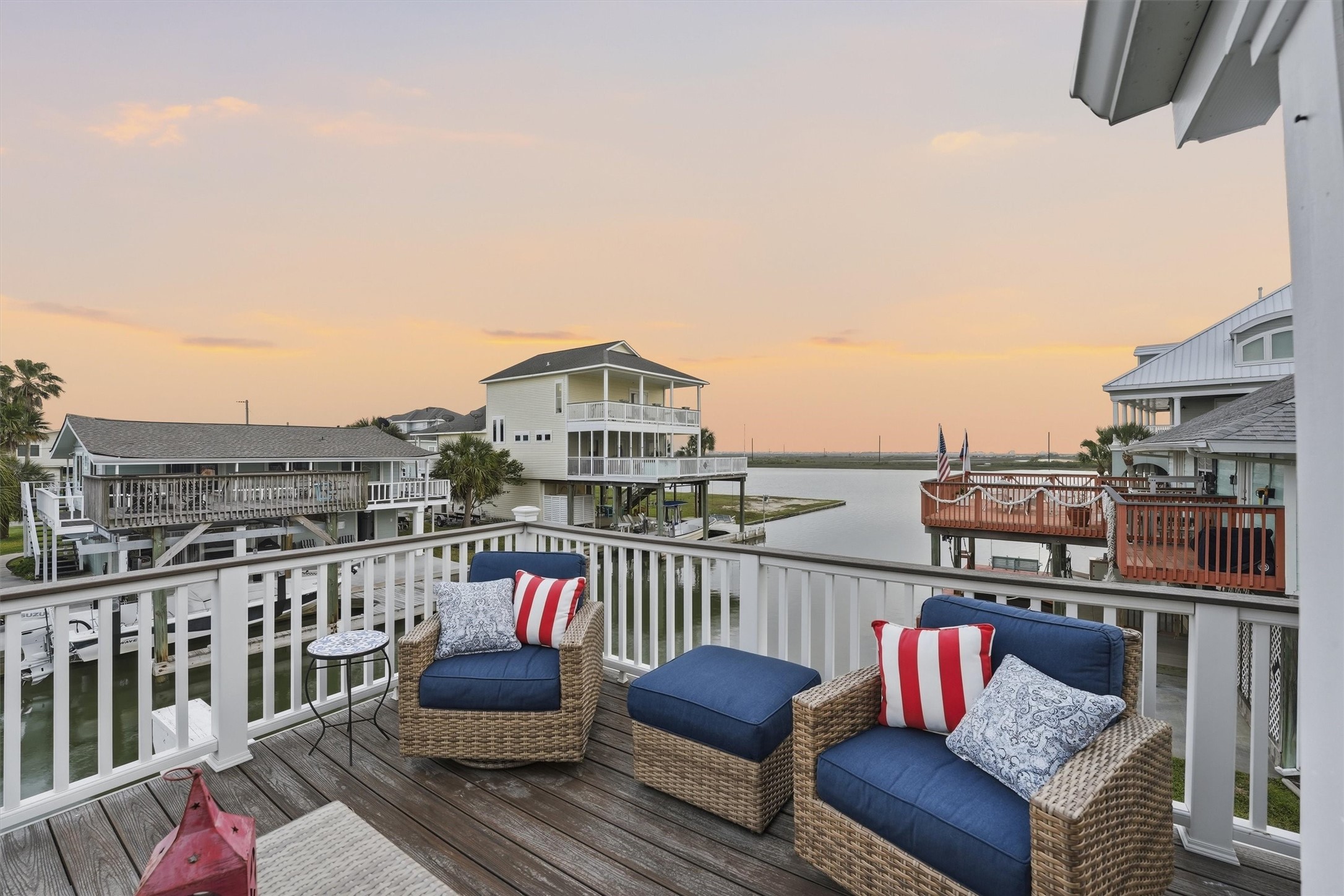 16635 Jamaica Cove Road Jamaica Beach, TX 77554 - Photo 3 of 45 a view of a roof deck with a couches