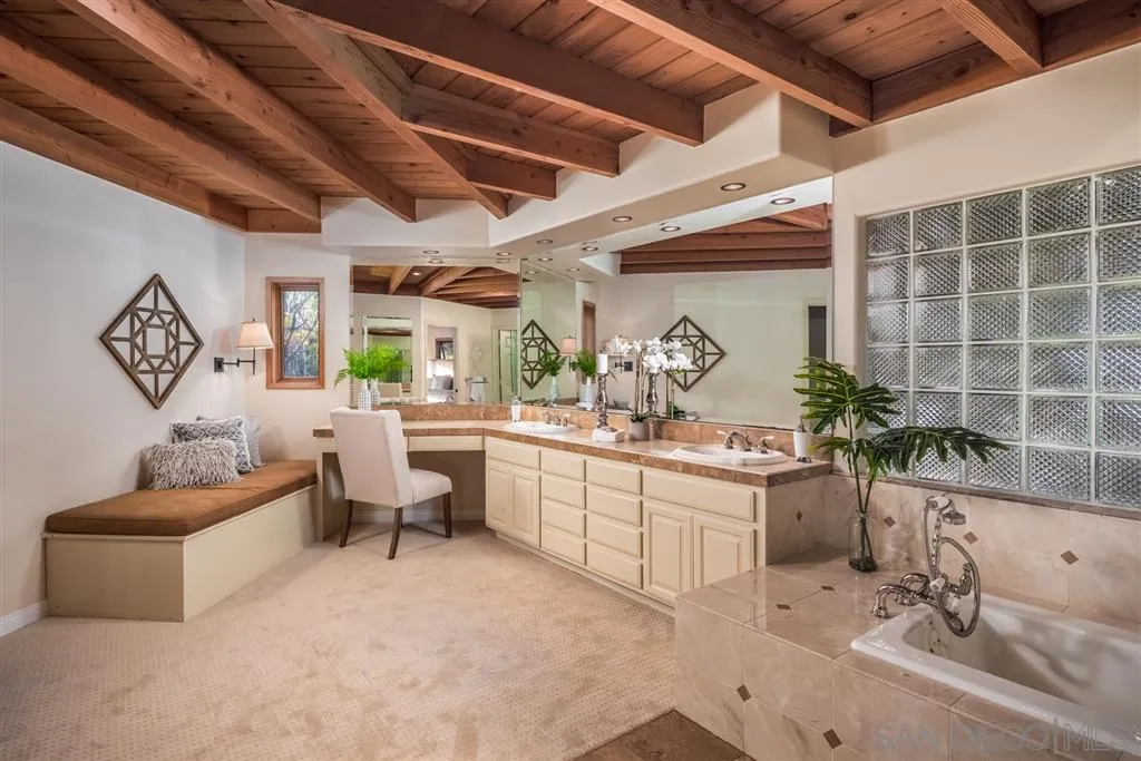 945 Crest Road Del Mar, CA 92014 - Photo 16 of 23 a kitchen with sink and view of living room