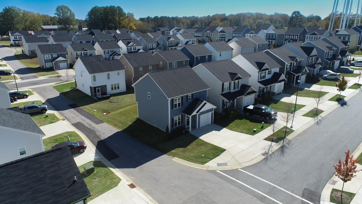 52 Principal Way Clayton, NC 27520 - Photo 27 of 31 an aerial view of a house with garden space and street view