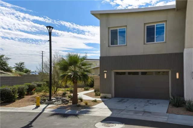 a view of a street with an outdoor space