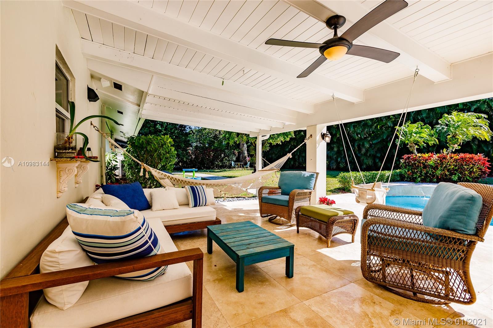 6400 Southwest 134th Drive Pinecrest, FL 33156 - Photo 50 of 50 a outdoor space with patio the couches and a potted plant