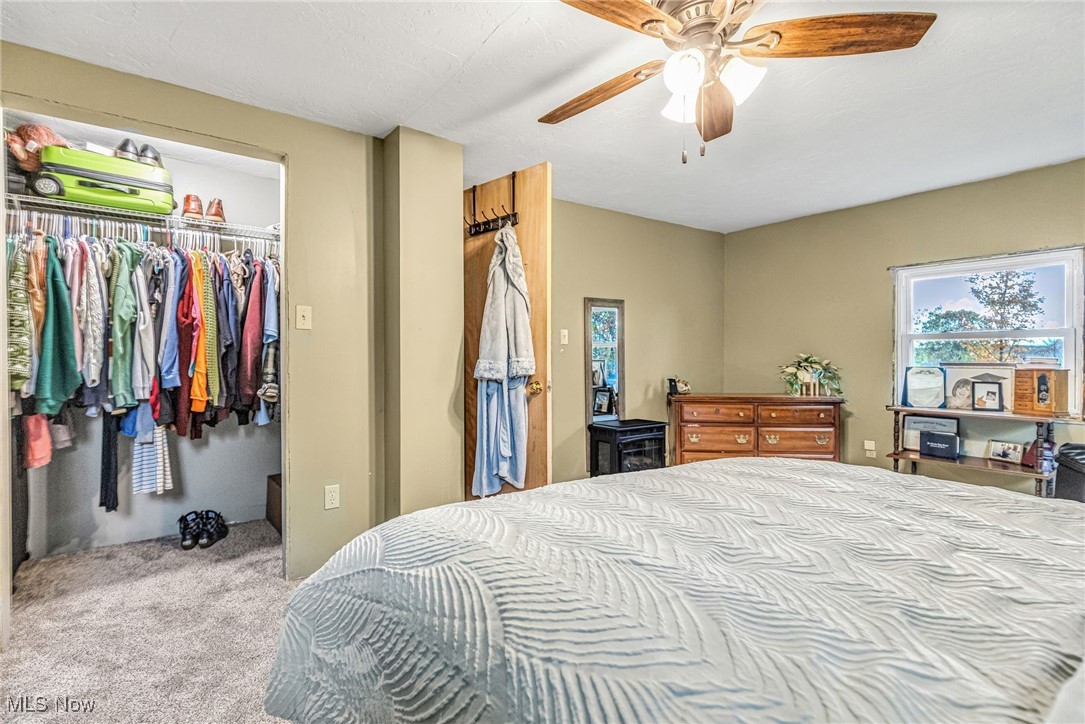 6900 Lake Road Medina, OH 44215 - Photo 20 of 49 Carpeted bedroom featuring a ceiling fan and a spacious closet