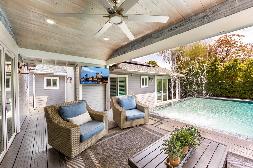 24344 Valley Street Newhall, CA 91321 - Photo 46 of 49 covered patio with waterfall