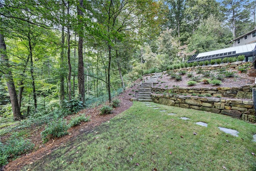 585 Amberidge Trail Northwest Atlanta, GA 30328 - Photo 93 of 103 a view of a lush green forest with lots of trees