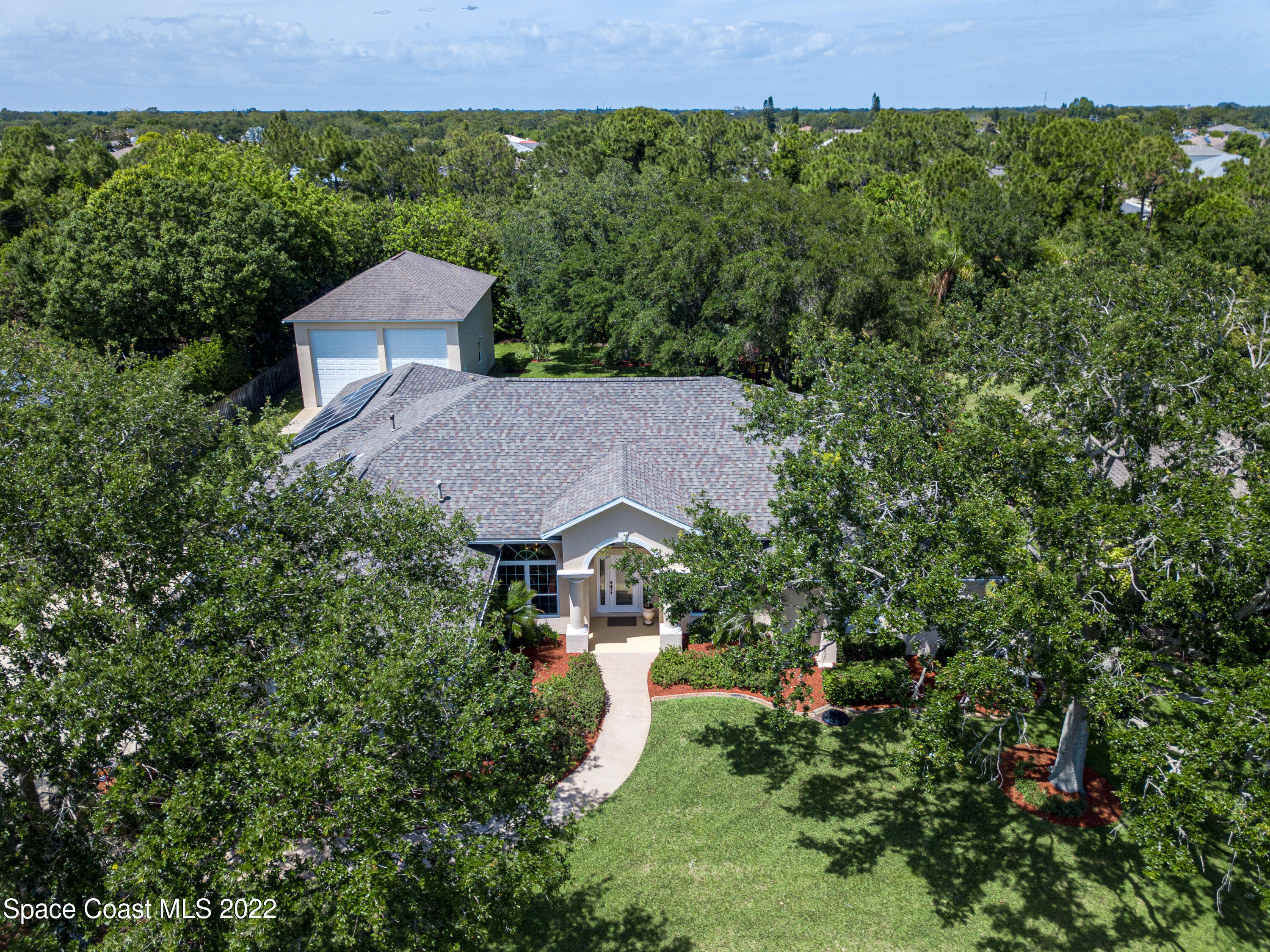 3415 Shady Run Road Melbourne, FL 32934 - Photo 18 of 45 an aerial view of a house