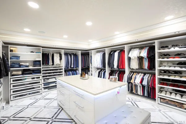 a living room with game space