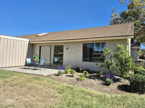 a view of a house with patio