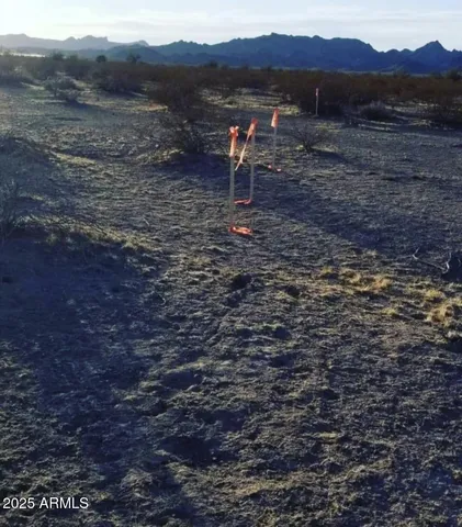 a view of beach and mountain