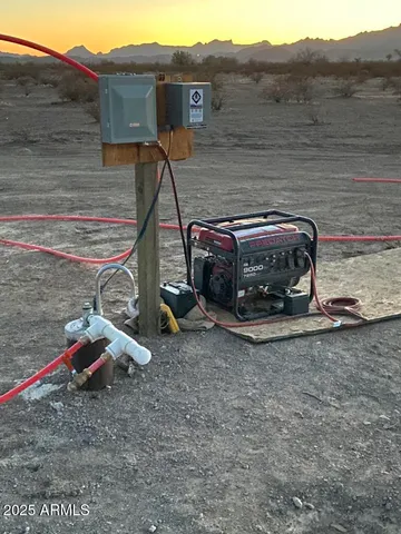 a view of a sky from a yard