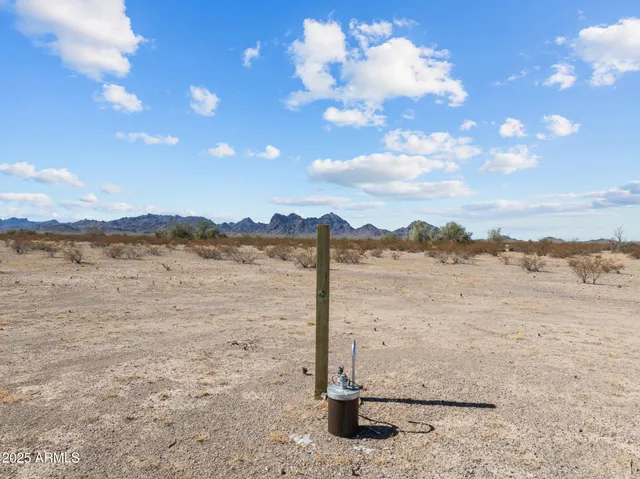 a view of a lake with a mountain in the background