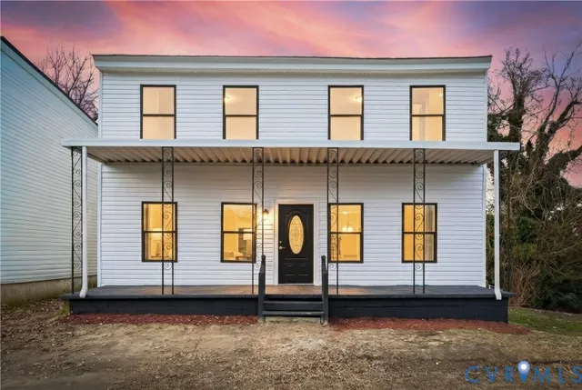 a front view of a house