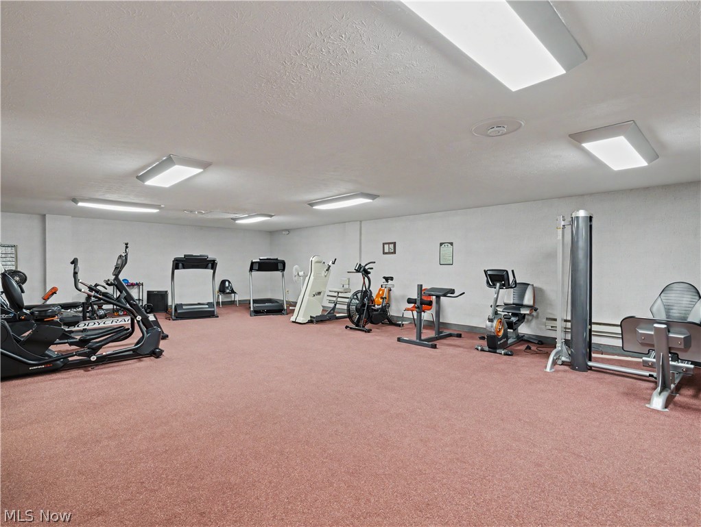 3064 Kent Road Stow, OH 44224 - Photo 29 of 30 Dedicated fitness room featuring cardio and strength training equipment, recessed lighting, and soft surface flooring