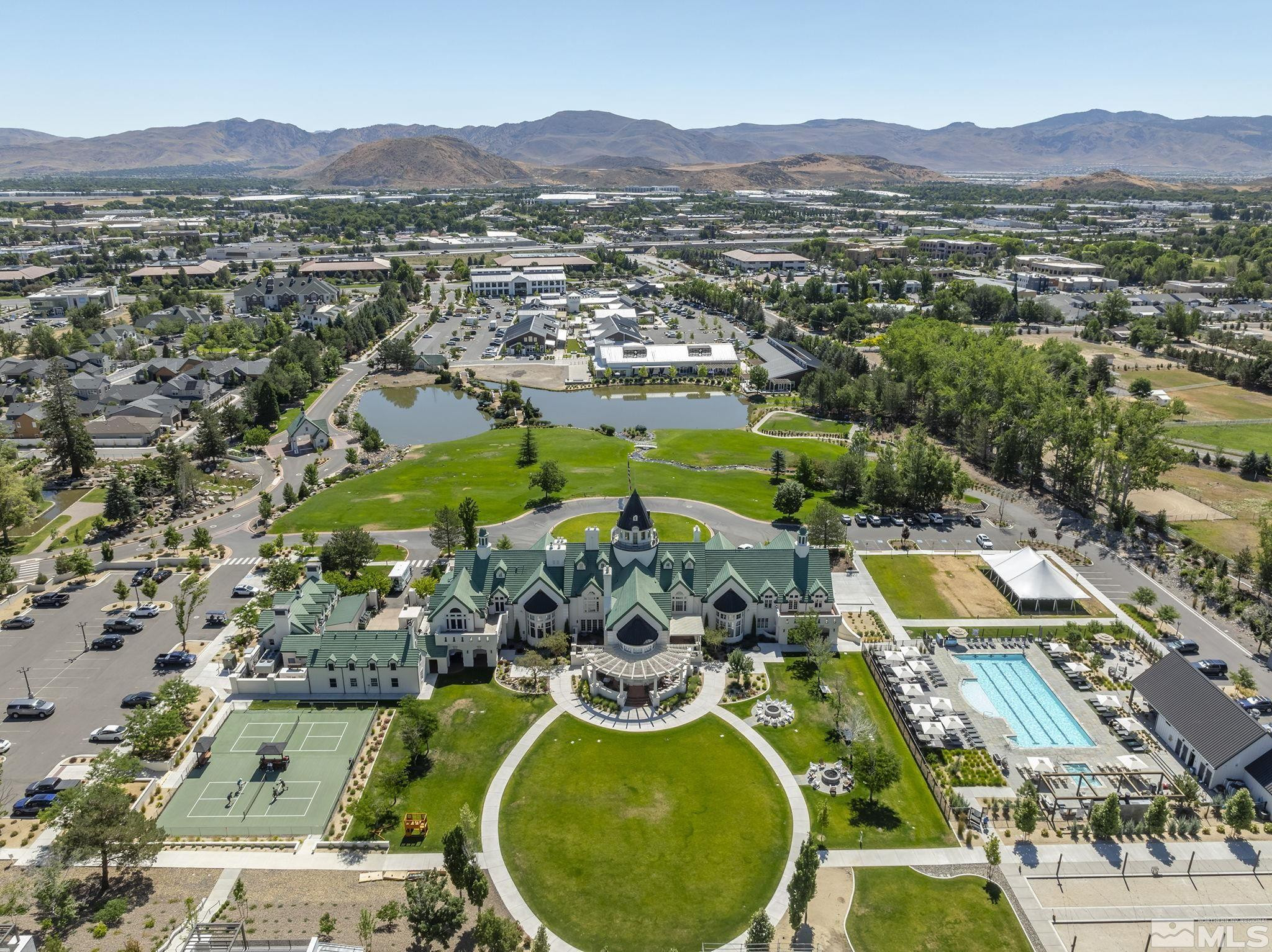 629 Silver Charm Way, Unit 7 Reno, NV 89511 - Photo 19 of 35 an aerial view of residential house with outdoor space swimming pool and mountains