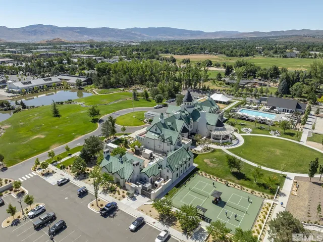 a view of city and mountain