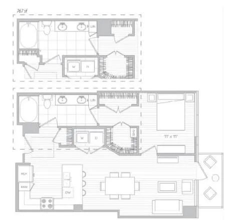 $2,152 | 3150 Roswell Road Northwest, Unit 1803, Atlanta, GA 30305