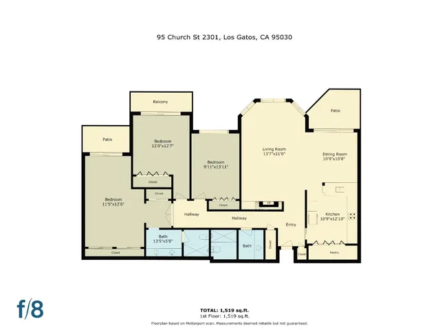 $1,949,000 | 95 Church Street, Unit 2301, Los Gatos, CA 95030