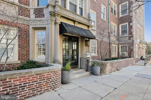 a front view of a building