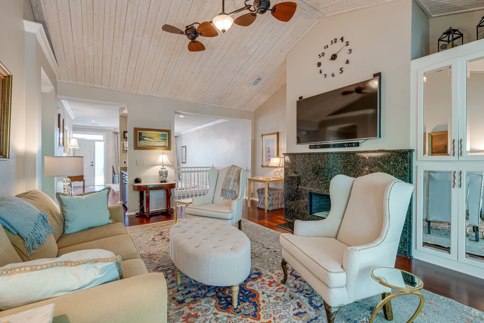 231 Green Harbor Road, Unit 141 Old Hickory, TN 37138 - Photo 16 of 40 a living room with furniture fireplace and a flat screen tv