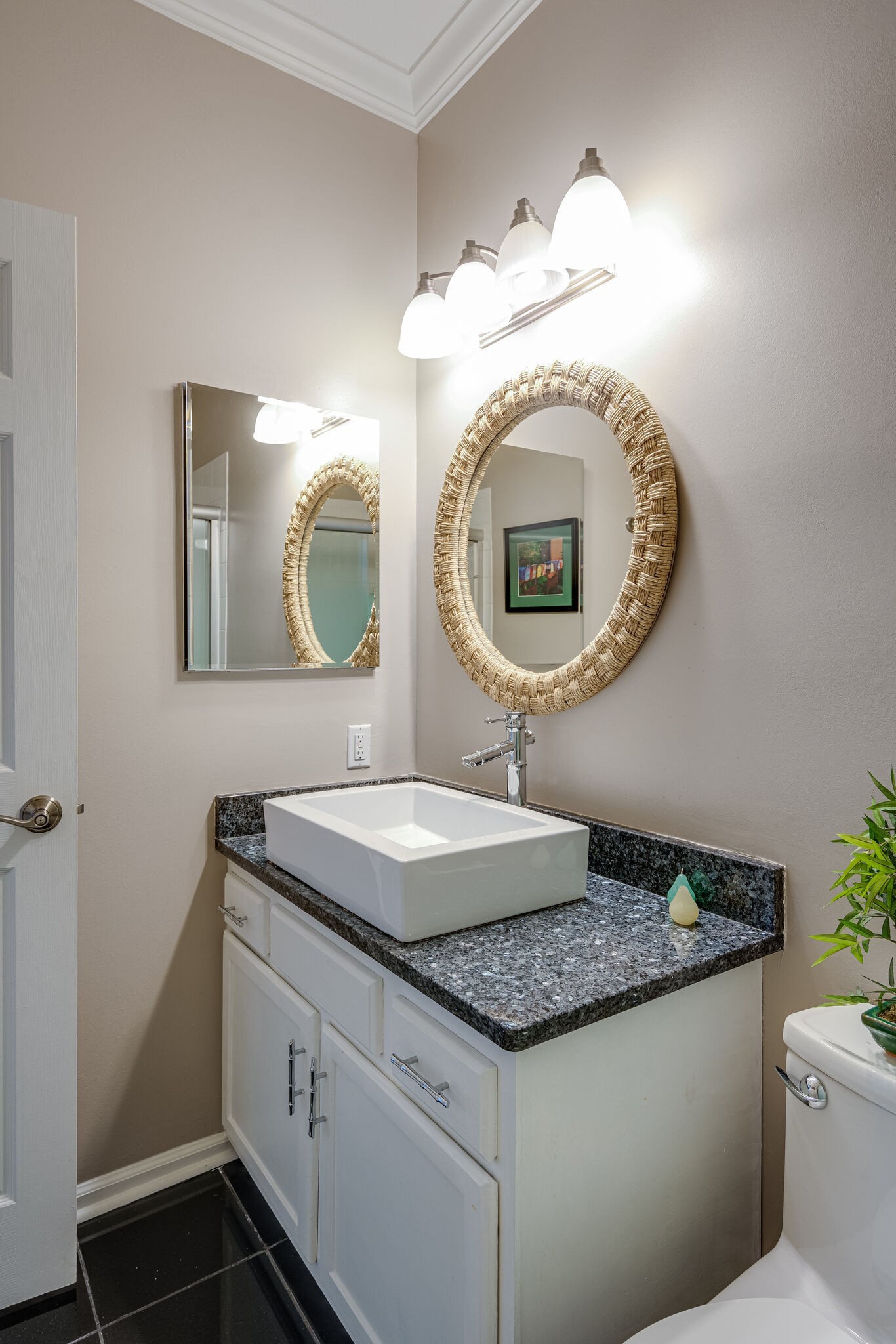 231 Green Harbor Road, Unit 141 Old Hickory, TN 37138 - Photo 30 of 40 a bathroom with a granite countertop sink a mirror and vanity