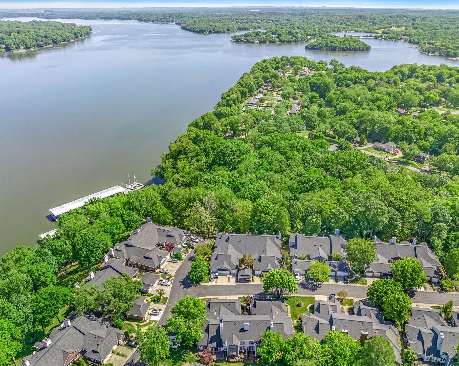 231 Green Harbor Road, Unit 141 Old Hickory, TN 37138 - Photo 35 of 40 an aerial view of a house with garden space and lake view