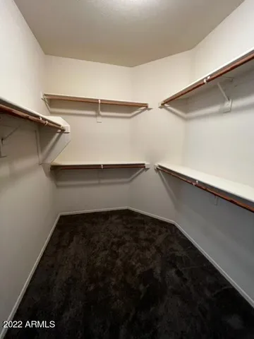 a close view of walk in closet
