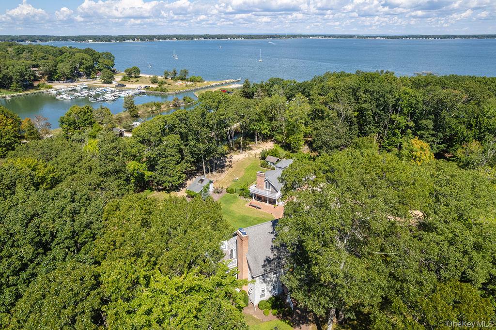 10947 North Bayview Road Southold, NY 11971 - Photo 43 of 43 Bird's eye view of a nearby body of water and a marina