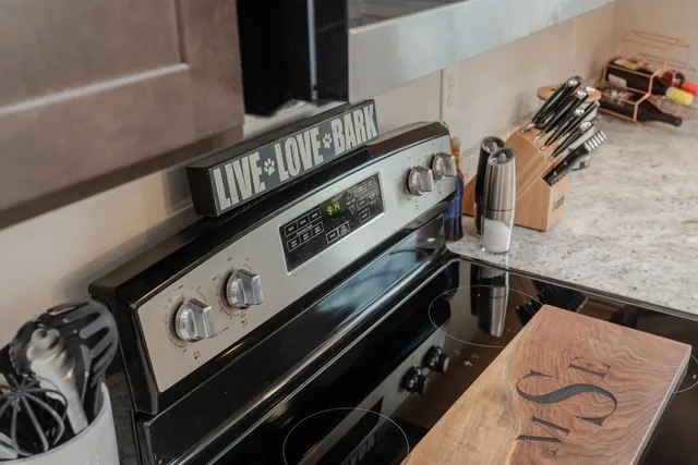 a close view of stove