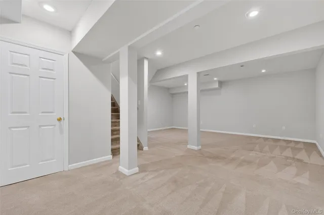 an empty room with a natural light