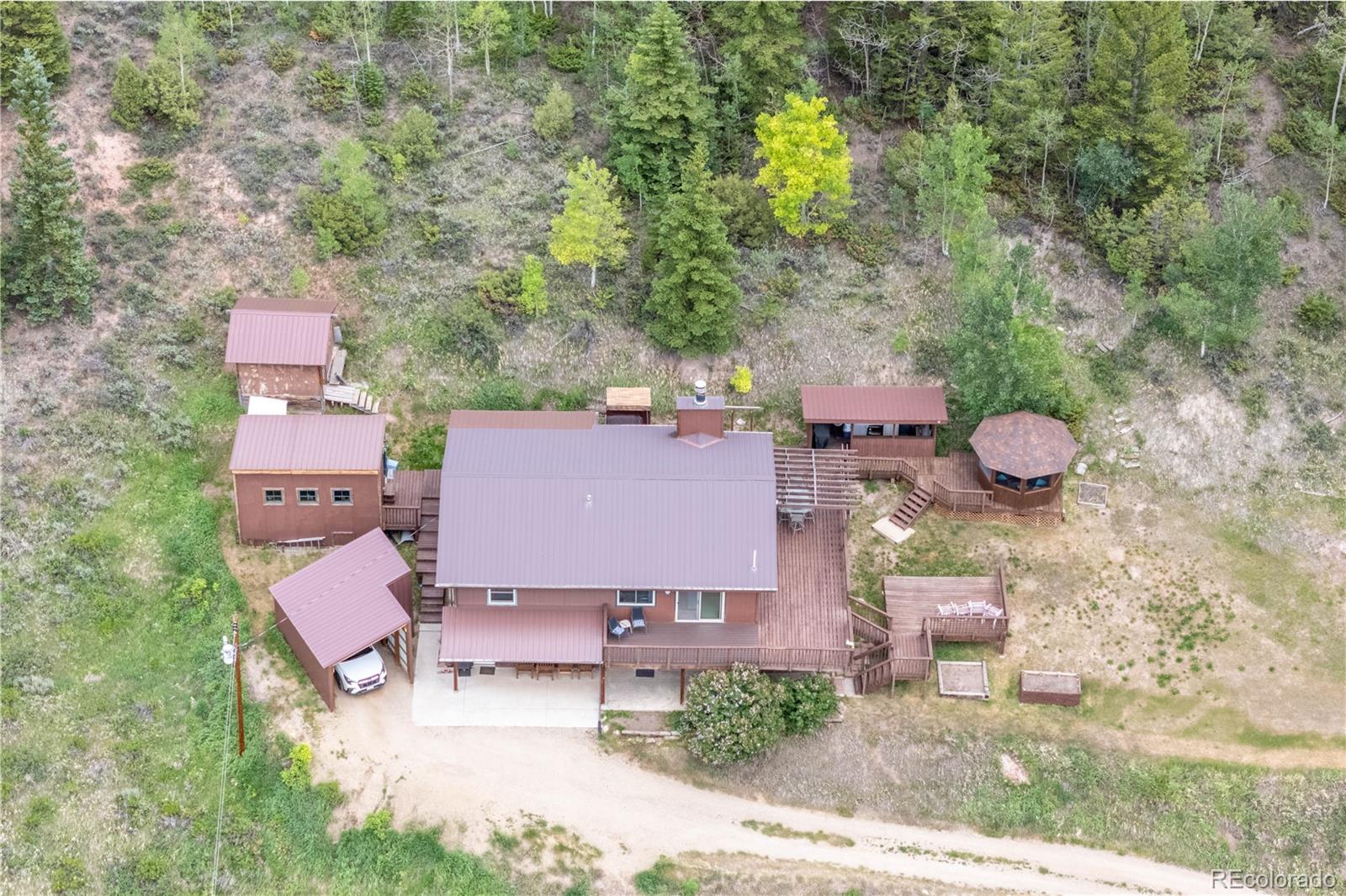 360 Gcr 194 Kremmling, CO 80459 - Photo 9 of 50 an aerial view of a house with outdoor space and street view