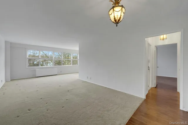 an empty room with a window