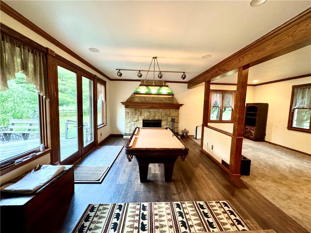 796 Hoover Road New Castle, PA 16101 - Photo 22 of 43 a room with furniture pool table wooden floor and window